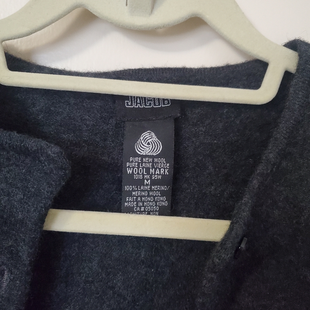 Jacob Dark Gray Wool Cardigan